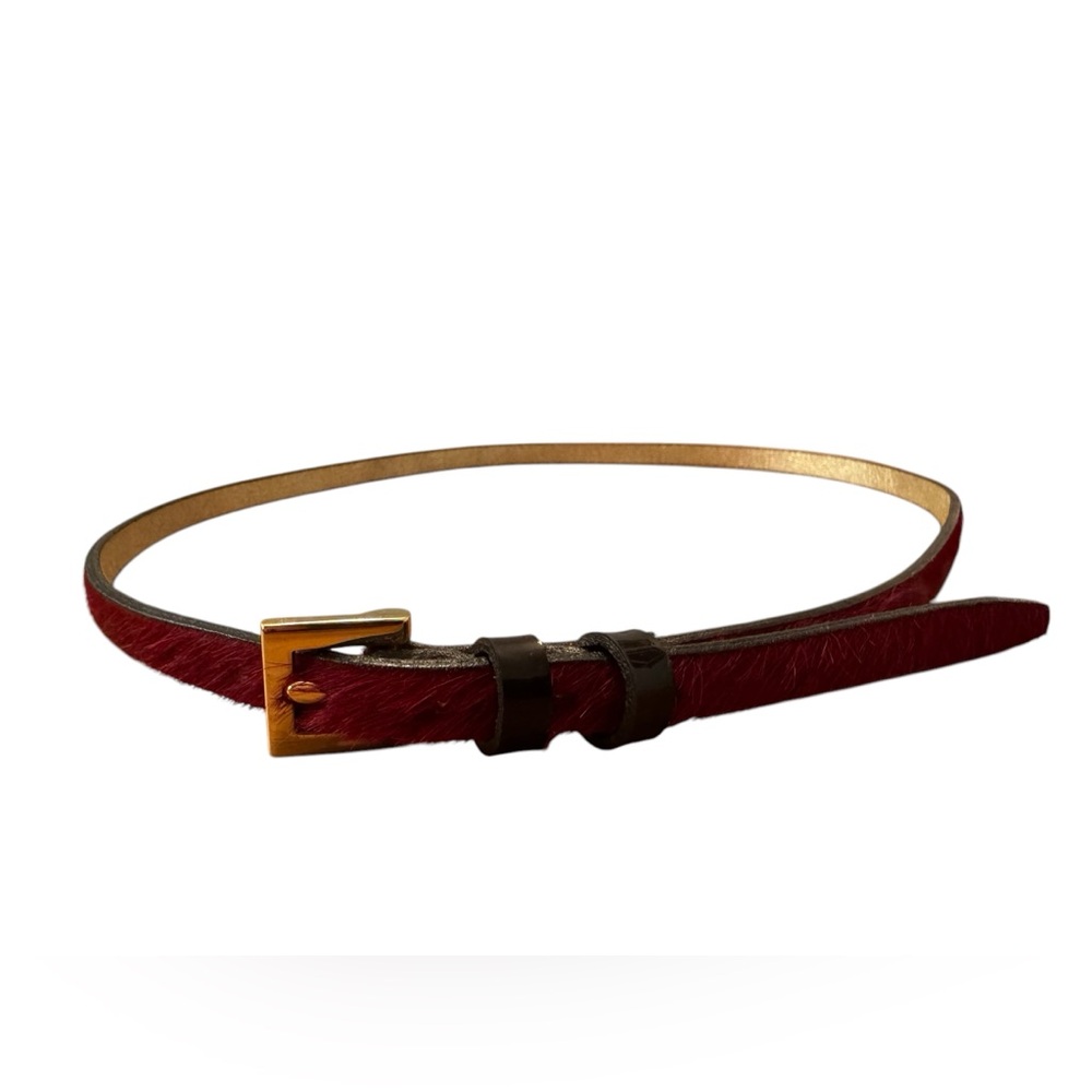 Women’s medium Gap thin red leather cow hide belt